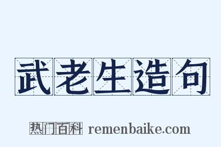 武老生造句是什么意思的图片